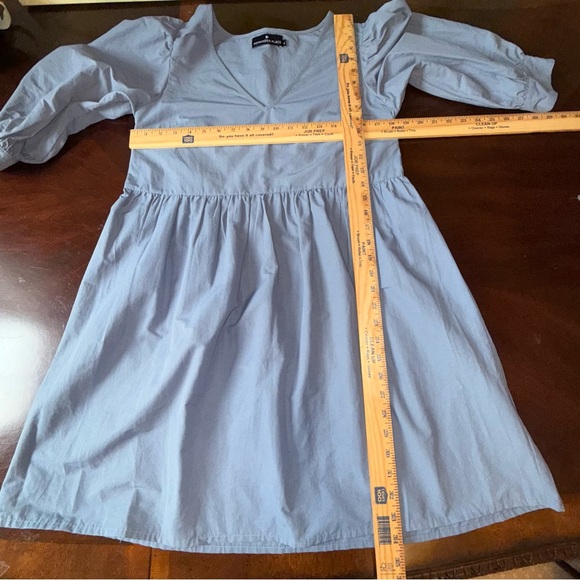 Pomander Place (Tuckernuck) Cornflower Blue Lizzie Dress Sz M Taffeta Baby Doll - Picture 5 of 5